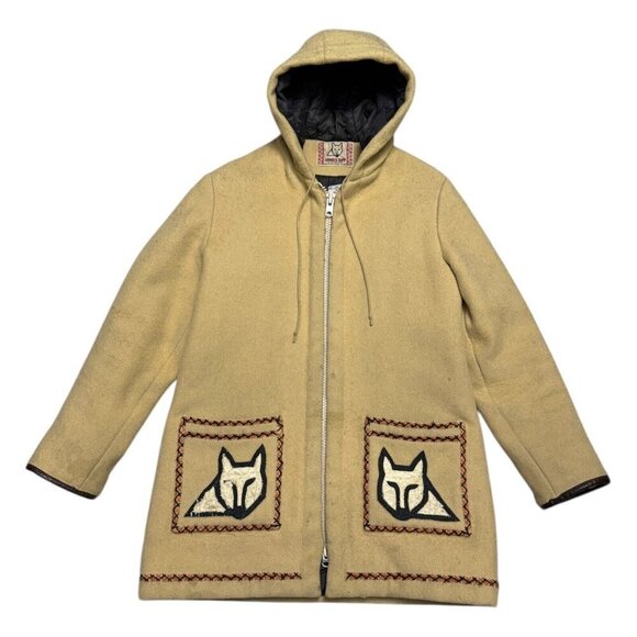 James Bay VINTAGE Inuit Arctic Northern VIRGIN WOOL Parka Coat Womens Medium - Picture 1 of 9